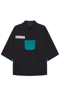 Черная рубашка с контрастным карманом Rushmore Yuzhe Studios