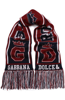 Кашемировый шарф с бахромой Dolce & Gabbana