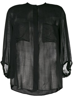 полупрозрачная блузка на пуговицах Maison Rabih Kayrouz