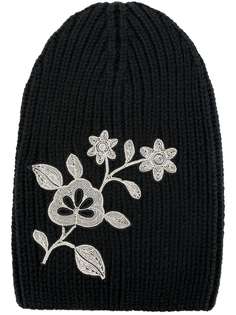 embroidered flower beanie Dsquared2