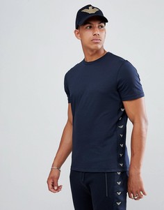 Emporio Armani taped t-shirt in navy - Темно-синий