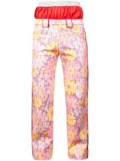 двухслойные брюки с цветочным принтом Maison The Faux