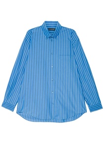 Голубая рубашка в полоску Balenciaga Man