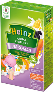 Каша Heinz Heinz Лакомая молочная кукурузная тыква, чернослив, морковочка (с 5 месяцев) 200 г, 1шт.