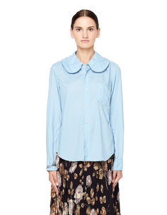 Голубая блузка с круглым воротничком Comme des Garcons CdG