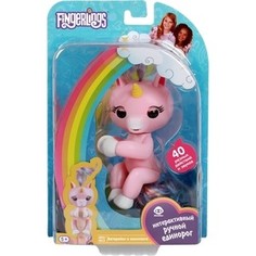 FINGERLINGS Интерактивный единорог ГЕММА (розовая), 12 см (3707)