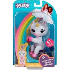 FINGERLINGS Интерактивный единорог ГИГИ (белый), 12 см (3708)