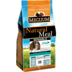 Сухой корм MEGLIUM Natural Meal Dog Adult Sensible Breeders Fish&Rice с рыбой и рисом для взрослых собак с чувствительным пищеварением 20кг(MS0420)