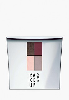 Тени для век Make Up Factory 4-х цветные Eye Colors т.09А коричневый/бордо/беж/нежный розовый