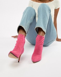 Ботильоны с острым носком на каблуке-шпильке Truffle Collection - Розовый