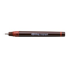 Изограф Rotring 1903394 0.1мм корпус бордовый пластик съемный пишущий узел/заправка тушь