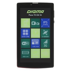 Планшет DIGMA Plane 7012M 3G, 1GB, 8GB, 3G, Android 7.0 красный [ps7082mg]