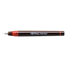 Изограф Rotring 1903396 0.18мм корпус бордовый пластик съемный пишущий узел/заправка тушь