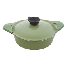 Сотейник FRYBEST Evergreen GRCY-L24, 2.7л, с крышкой, зеленый