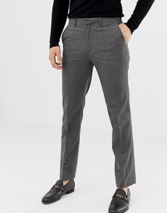 Серые строгие брюки узкого кроя Burton Menswear - Серый