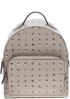 Кожаный рюкзак на молнии Clementine Logotype Print Coccinelle