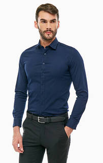 Рубашка из хлопка синего цвета Mexx
