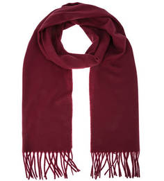 Бордовый шерстяной шарф Gant