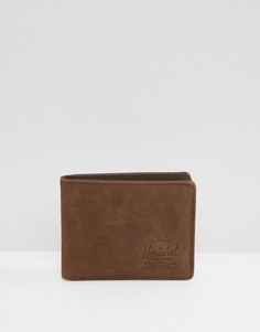 Кожаный бумажник с RFID-защитой Herschel Supply Co Hank - Коричневый