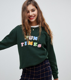 Свободный свитшот с принтом Adolescent Clothing - Зеленый