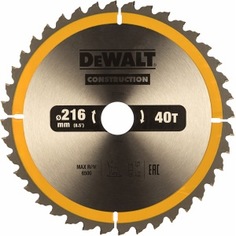 Пильный диск construct (216х30 мм; 40 atb) dewalt dt1953