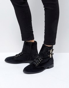 Бархатные ботинки St Sana - Черный