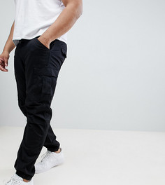 Черные брюки-карго большого размера Replika - Черный