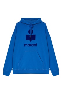 Синее худи с логотипом Isabel Marant