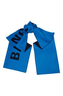 Двухсторонний сине-голубой шарф с логотипом Balenciaga Man