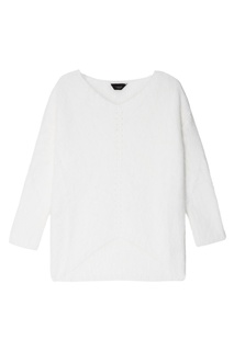 Пушистый белый пуловер Ledition