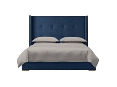 Мягкая кровать greystone 180*200 (myfurnish) синий 206.0x130x212 см.