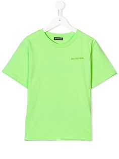 Balenciaga Kids футболка с флуоресцентным логотипом