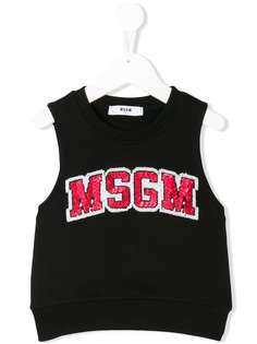 Msgm Kids укороченный топ с логотипом