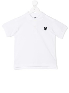 Comme Des Garçons Play Kids футболка-поло с вышивкой