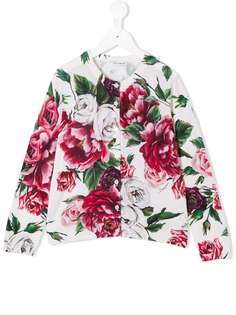 Dolce & Gabbana Kids кардиган с принтом роз