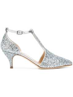 Polly Plume Wannabe glitter pumps