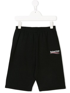 Balenciaga Kids logo print shorts