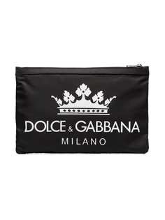 Dolce & Gabbana маленький клатч с принтом логотипа