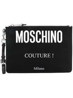 Moschino клатч с принтом логотипа