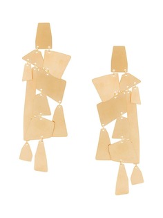 Annie Costello Brown массивные серьги-подвески геометрического дизайна