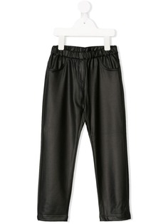 Roberto Cavalli Junior faux leather relaxed trousers