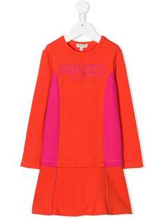 Kenzo Kids logo embroidered dress