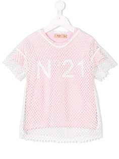 Nº21 Kids многослойная футболка с принтом