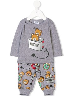 Moschino Kids спортивный костюм с принтом