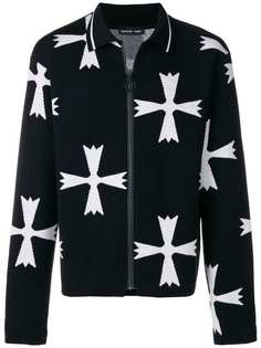 Riccardo Comi pattern zipped cardigan