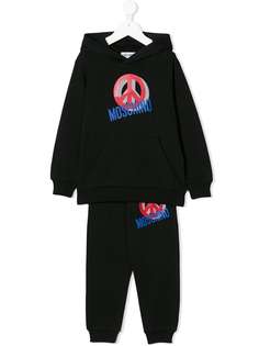 Moschino Kids спортивный костюм с принтом логотипа и знака peace