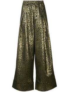 Layeur metallic palazzo trousers