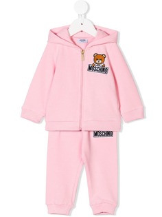 Moschino Kids спортивный костюм с вышитыми заплатками с медведем