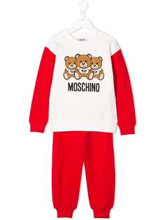 Moschino Kids спортивный костюм с принтом с логотипом