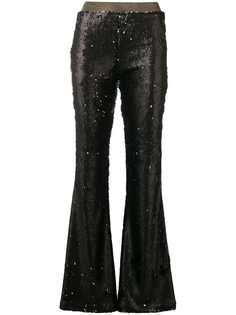 Black Coral sequinned trousers